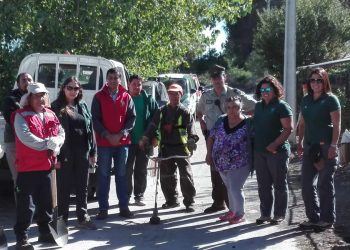 Vecinos y Carabineros de Bulnes limpiaron caminos para evitar incendios forestales