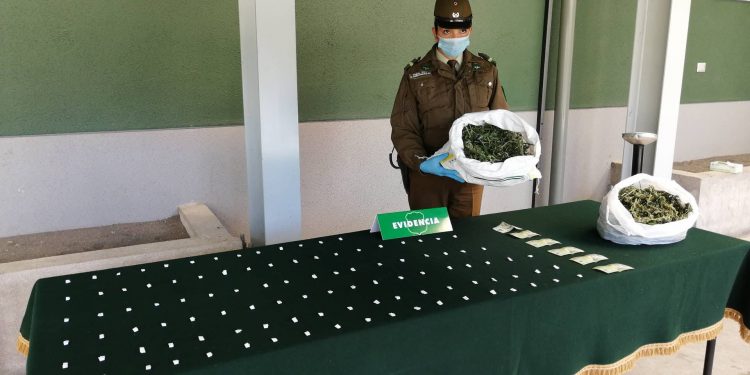 Intervienen domicilio en población El Roble y detienen a sujeto por tráfico de drogas