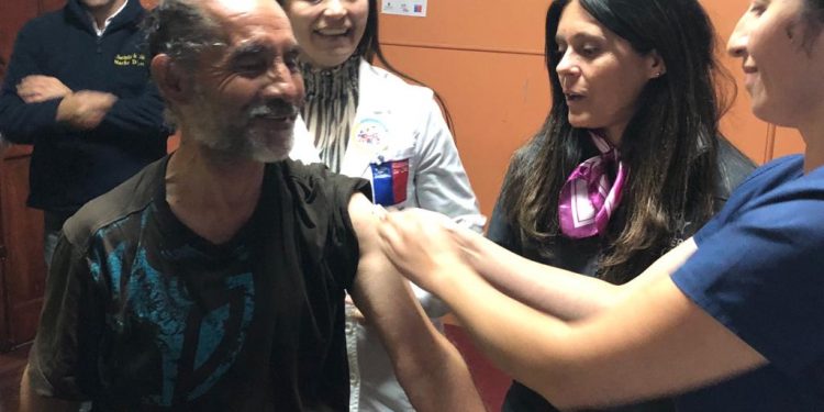 70 personas en situación de calle fueron vacunadas contra la influenza