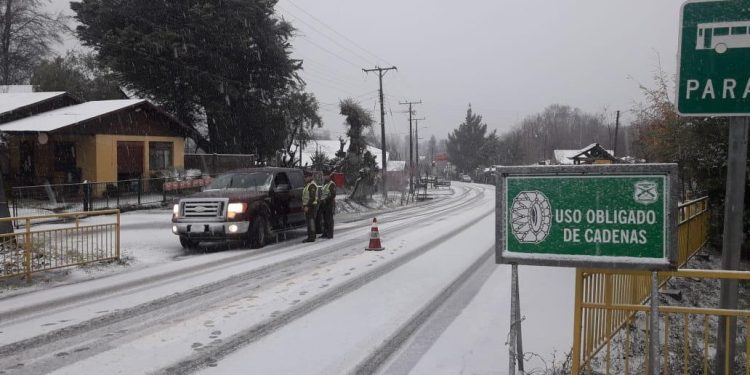 Se fiscaliza uso de cadenas desde el frontis de Retén Recinto