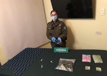 Detienen al «Peter», incautan droga y armamento frente a un colegio en Chillán