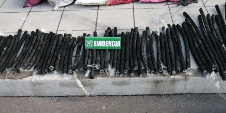 Detienen a dos sujetos por robo de 150 kilos de cables de cobre en Chillán Viejo