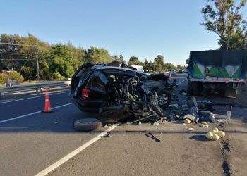 Joven de 18 años muere tras chocar auto con camión a la altura de San Gregorio