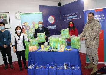 Niños con Covid-19 que permanecen en residencias sanitarias de Chillán  recibieron kits lúdicos
