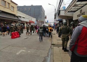 Siete detenidos deja marcha en el centro de Chillán