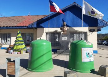 Instalan puntos de reciclaje de vidrios en Cobquecura