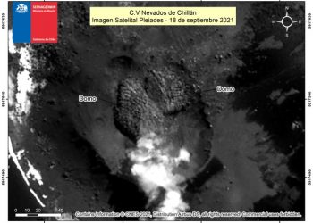 Detectan nuevo domo de lava en complejo volcánico Nevados de Chillán
