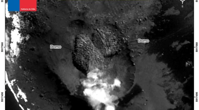 Detectan nuevo domo de lava en complejo volcánico Nevados de Chillán