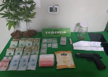 Bulnes: Allanan vivienda y detienen a tres sujetos por tráfico de cocaína y marihuana