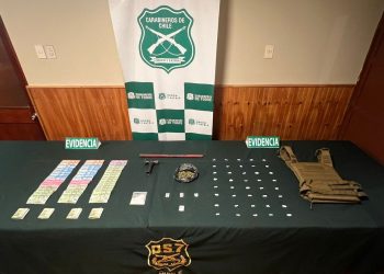 Detienen a 5 sujetos e incautan arma de fuego en Coihueco